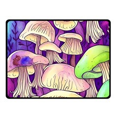 Glamourous Mushrooms For Enchantment And Spellwork One Side Fleece Blanket (small) by GardenOfOphir