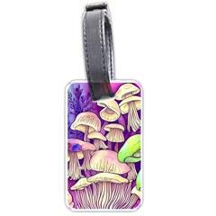 Glamourous Mushrooms For Enchantment And Spellwork Luggage Tag (one Side) by GardenOfOphir