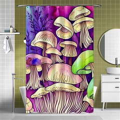 Glamourous Mushrooms For Enchantment And Spellwork Shower Curtain 48  X 72  (small)  by GardenOfOphir