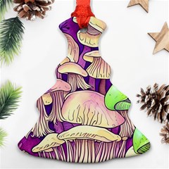 Glamourous Mushrooms For Enchantment And Spellwork Ornament (christmas Tree)  by GardenOfOphir