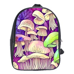 Glamourous Mushrooms For Enchantment And Spellwork School Bag (xl) by GardenOfOphir