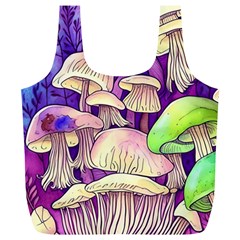 Glamourous Mushrooms For Enchantment And Spellwork Full Print Recycle Bag (xl) by GardenOfOphir