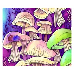 Glamourous Mushrooms For Enchantment And Spellwork Premium Plush Fleece Blanket (small) by GardenOfOphir