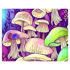 Glamourous Mushrooms For Enchantment And Spellwork Premium Plush Fleece Blanket (medium) by GardenOfOphir