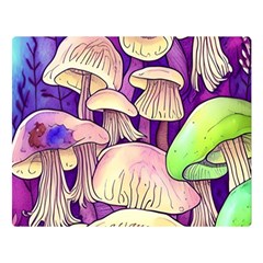 Glamourous Mushrooms For Enchantment And Spellwork Premium Plush Fleece Blanket (large) by GardenOfOphir