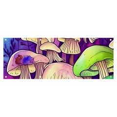 Glamourous Mushrooms For Enchantment And Spellwork Banner And Sign 8  X 3  by GardenOfOphir