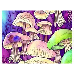 Glamourous Mushrooms For Enchantment And Spellwork One Side Premium Plush Fleece Blanket (extra Small) by GardenOfOphir