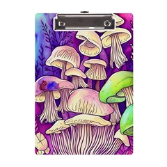 Glamourous Mushrooms For Enchantment And Spellwork A5 Acrylic Clipboard by GardenOfOphir