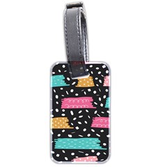 Arts Pattern Design Wallpaper Background Print Luggage Tag (two Sides) by Ravend