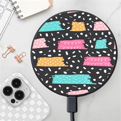 Arts Pattern Design Wallpaper Background Print Wireless Fast Charger(black)