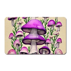 Black Magic Mushroom For Voodoo And Witchcraft Magnet (rectangular) by GardenOfOphir