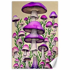 Black Magic Mushroom For Voodoo And Witchcraft Canvas 12  X 18  by GardenOfOphir