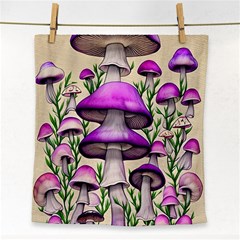 Black Magic Mushroom For Voodoo And Witchcraft Face Towel by GardenOfOphir