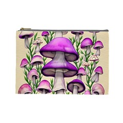 Black Magic Mushroom For Voodoo And Witchcraft Cosmetic Bag (large) by GardenOfOphir