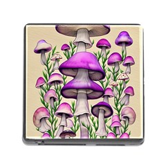 Black Magic Mushroom For Voodoo And Witchcraft Memory Card Reader (square 5 Slot) by GardenOfOphir