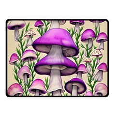 Black Magic Mushroom For Voodoo And Witchcraft One Side Fleece Blanket (small) by GardenOfOphir