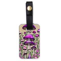 Black Magic Mushroom For Voodoo And Witchcraft Luggage Tag (one Side) by GardenOfOphir