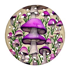 Black Magic Mushroom For Voodoo And Witchcraft Ornament (round Filigree)