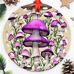 Black Magic Mushroom For Voodoo And Witchcraft Ornament (Round Filigree) Front