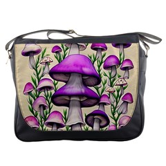 Black Magic Mushroom For Voodoo And Witchcraft Messenger Bag by GardenOfOphir