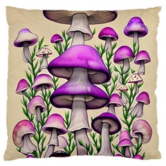 Black Magic Mushroom For Voodoo And Witchcraft Standard Premium Plush Fleece Cushion Case (two Sides) by GardenOfOphir