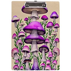 Black Magic Mushroom For Voodoo And Witchcraft A4 Acrylic Clipboard by GardenOfOphir