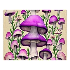 Black Magic Mushroom For Voodoo And Witchcraft One Side Premium Plush Fleece Blanket (large) by GardenOfOphir