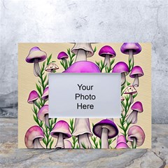 Black Magic Mushroom For Voodoo And Witchcraft White Tabletop Photo Frame 4 x6  by GardenOfOphir