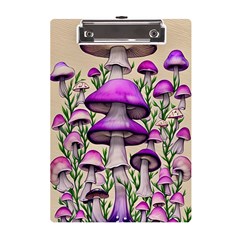 Black Magic Mushroom For Voodoo And Witchcraft A5 Acrylic Clipboard by GardenOfOphir