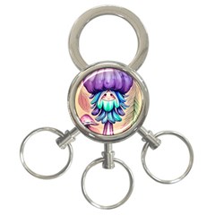 Psychedelic Mushroom For Sorcery And Theurgy 3-ring Key Chain by GardenOfOphir