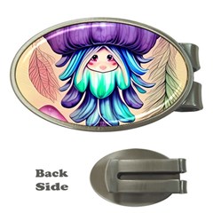 Psychedelic Mushroom For Sorcery And Theurgy Money Clips (oval)  by GardenOfOphir