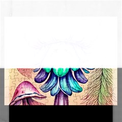 Psychedelic Mushroom For Sorcery And Theurgy Rectangular Jigsaw Puzzl by GardenOfOphir