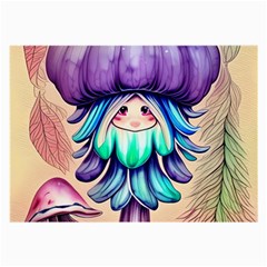 Psychedelic Mushroom For Sorcery And Theurgy Large Glasses Cloth by GardenOfOphir