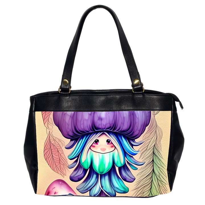 Psychedelic Mushroom For Sorcery And Theurgy Oversize Office Handbag (2 Sides)