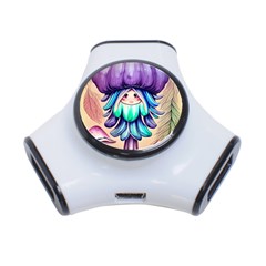 Psychedelic Mushroom For Sorcery And Theurgy 3-port Usb Hub by GardenOfOphir