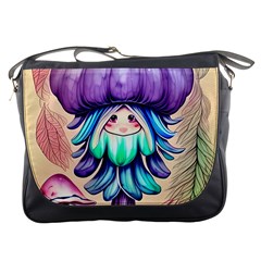 Psychedelic Mushroom For Sorcery And Theurgy Messenger Bag by GardenOfOphir