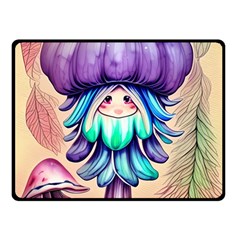 Psychedelic Mushroom For Sorcery And Theurgy Fleece Blanket (small) by GardenOfOphir