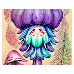 Psychedelic Mushroom For Sorcery And Theurgy Premium Plush Fleece Blanket (medium) by GardenOfOphir