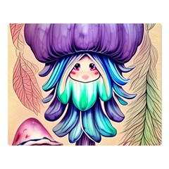 Psychedelic Mushroom For Sorcery And Theurgy Premium Plush Fleece Blanket (large) by GardenOfOphir