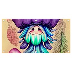 Psychedelic Mushroom For Sorcery And Theurgy Banner And Sign 4  X 2  by GardenOfOphir