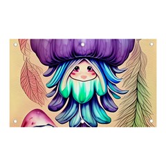 Psychedelic Mushroom For Sorcery And Theurgy Banner And Sign 5  X 3  by GardenOfOphir