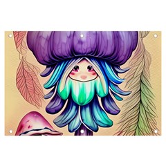 Psychedelic Mushroom For Sorcery And Theurgy Banner And Sign 6  X 4  by GardenOfOphir