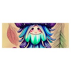 Psychedelic Mushroom For Sorcery And Theurgy Banner And Sign 8  X 3  by GardenOfOphir