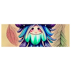 Psychedelic Mushroom For Sorcery And Theurgy Banner And Sign 9  X 3  by GardenOfOphir