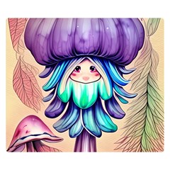 Psychedelic Mushroom For Sorcery And Theurgy One Side Premium Plush Fleece Blanket (small) by GardenOfOphir