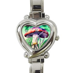 Prestidigitation And Legerdemain Heart Italian Charm Watch by GardenOfOphir