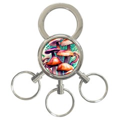 Charming Toadstool 3-ring Key Chain by GardenOfOphir