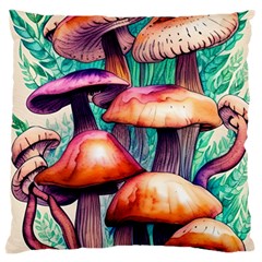 Charming Toadstool Large Cushion Case (two Sides) by GardenOfOphir