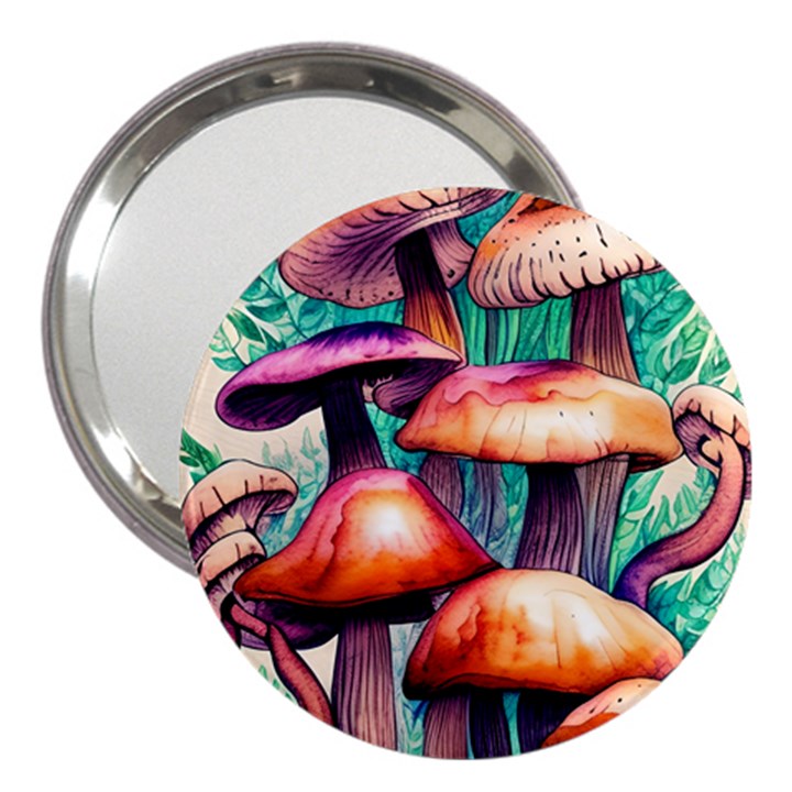 Charming Toadstool 3  Handbag Mirrors