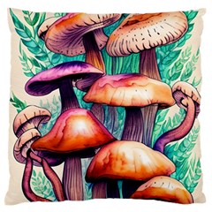 Charming Toadstool Standard Premium Plush Fleece Cushion Case (one Side) by GardenOfOphir